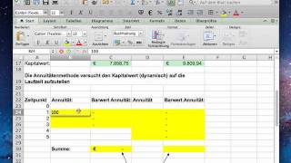 Investitionsrechnung Annuitätenmethode mit Excel [upl. by Introc]