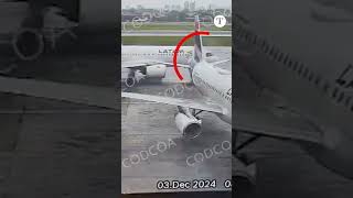 Colisão entre aviões no aeroporto de Congonhas amassa aeronaves [upl. by Ilario477]