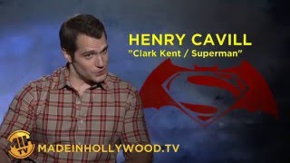 Henry Cavill Interview Batman v Superman Dawn of Justice [upl. by Omer]