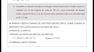 EJERCICIO B5 DE FÍSICA EvAU MADRID MODELO 2024 FÍSICA MODERNA FÍSICA 2º BACHILLERATO [upl. by Eita]