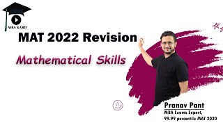 MAT 2022 Revision  Mathematical Skills  Tricks and Tips to Solve Fast  MBA Karo [upl. by Dupaix]