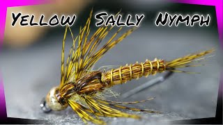 Tying a Yellow Sally stonefly nymph euro nymph pattern [upl. by Cutlor259]