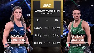 UFC 5 Kayla Harrison vs Alexa Grasso fight epic [upl. by Kcirb]