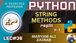 Python String Rstrip Method Lec36 [upl. by Kasevich235]