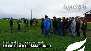 Markvandring i forsøksfelt med ulike direktesåmaskiner [upl. by Crawford]