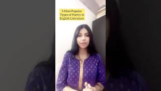 Types of Poetry in English Literature  5 Most Popular Types of Poetry englishpoetry poetry [upl. by Marcy]