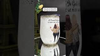 Friendship We Never Walk Alone  Personalized Wine Tumbler [upl. by Nalepka860]