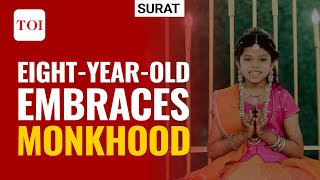 Eightyearold daughter of diamond baron from Surat set to embrace monkhood [upl. by Aihsal]