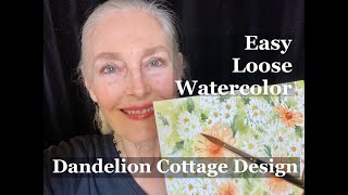 Easy Loose Watercolor Early Summer Bouquet [upl. by Lalittah722]