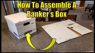 How To Fold a Bankers Box Step by Step Tutorial [upl. by Oloapnaig]