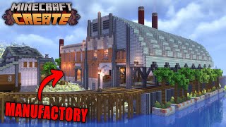 I Built A HUGE MANUFACTORY In Minecraft Create Mod [upl. by Anai778]