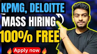 Deloitte KPMG Mass Hiring  Biggest OFF Campus Drive For 2025 2024 2023 Batch  hiring [upl. by Iinden]