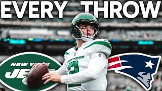 Zach Wilson EVERY THROW  Week 3  New York Jets vs New England Patriots Highlights [upl. by Grae]