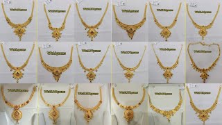 Latest light weight gold necklace designs  with weight and price [upl. by Thenna]