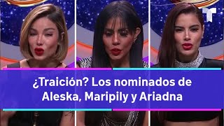 La Casa de los Famosos 4  Traición o estrategia ¿A quién nominaron Aleska Maripily y Ariadna 🤭 😕 [upl. by Oiramrej]