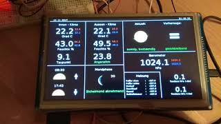 7quot LCD TFT Arduino MEGA weather station project touch [upl. by Domph]