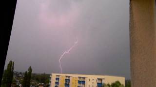 Thunderstorm  Gewitter über Berlin Lightning Strikes Blitze Part 2 [upl. by Kristo]