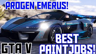 Progen Emerus  Top 2 Best Customization Paint Job Guide  GTA ONLINE [upl. by Leonelle]