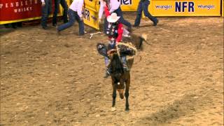 2014 Wrangler NFR Day 1 Saddle Bronc Riding Winner Cort Scheer [upl. by Lancaster256]