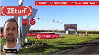 PRONOSTICS TURF 100 QUINTE JEUDI 08 NOVEMBRE 2024 A VINCENNES [upl. by Ardnaskela]