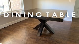 Making a Square Alder Dining Table With Intersecting quotXquot Base [upl. by Eiram]