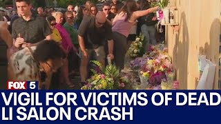 Vigil for victims of deadly LI salon crash [upl. by Maure]