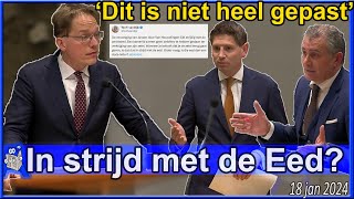 Beëdiging Pepijn van Houwelingen zorgt voor commotie Is dit in strijd met de eed  Tweede Kamer [upl. by Meingoldas]