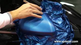 Blue carbon fiber vinyl  Pellicola carbonio blu  APA [upl. by Almallah323]