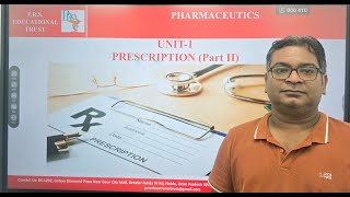 BPHARM 1st YEAR PHARMACEUTICSI UNITI PRESCRIPTION PARTII BY PROF DR AKHIL SHARMA [upl. by Naida]