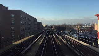 NYC Subway HD 60fps Budd R32 3650 RFW J Train Express Broadway Junction to Marcy Ave 11018 [upl. by Ninnahc]