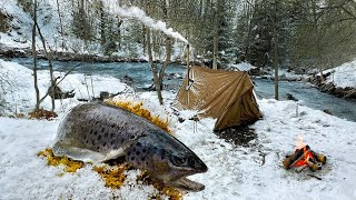 Build tent shelters fall and winter building a dugout [upl. by Alemat711]