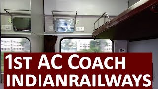 First AC 1AC Seats Layout of Train Coach Coach InteriorsIndian Railway Facilities [upl. by Nahtan]