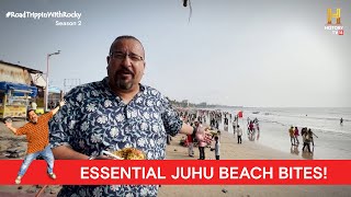 Mumbai’s Famous beach  Juhu Chowpatty  RoadTrippinwithRocky S2  D01V04 [upl. by Ecienal]