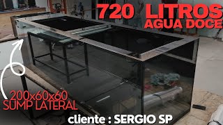 AQUARIO JUMBO 720LITROS SUMP LATERAL CLIENTE SERGIO SP [upl. by Nnahgaem652]