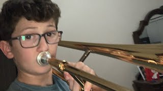 Easy to play song on trombone to impress your friends Trombone Easy Song [upl. by Nostets]