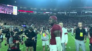 HUGE RAMMER JAMMER Jalen Milroe celebrates beating Georgia [upl. by Raina]