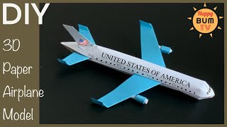 HOW TO MAKE A SIMPLE AIRPLANE MODEL WITH PAPER I DIY PAPER AIRPLANE I EASY DIY PAPER CRAFTS [upl. by Teece]