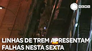 Linhas de trem apresentam falhas nesta noite de sextafeira [upl. by Siocnarf]