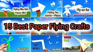 15 Best Paper Flying CraftPlease Watch Full Video [upl. by Brianne]