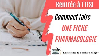 📝Comment créer une fiche pharmacologie  Révisions IFSI [upl. by Roxine780]