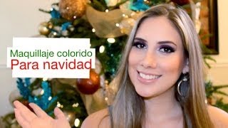 Maquillaje de navidad en morado [upl. by Winnie]