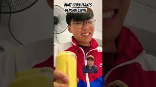 BUAT CORN FLAKES DENGAN CEPAT⁉️ food funny cooking challenge foodie топ violin music [upl. by Neliac317]