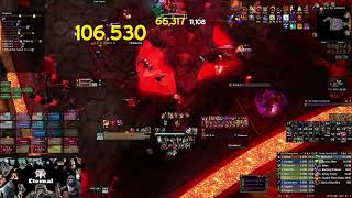 Chimaeron Heroic 25m  Fury Warrior 30k DPS PoV [upl. by Ettevroc]