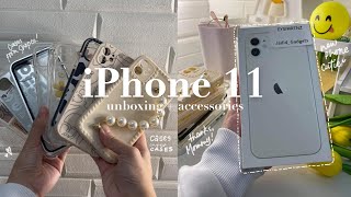 iPhone 11 unboxing📦  shopee cases haul☁️ aesthetic amp asmr  angela charmaine [upl. by Hoxsie]