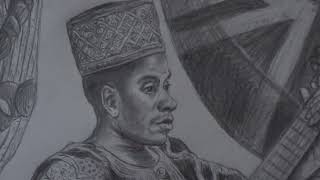 African dreams Guitarist pencil drawing from life Harrow London Inspired Watteau BlackHistoryMonth [upl. by O'Toole]