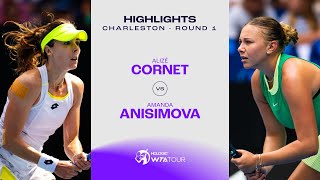 Alizé Cornet vs Amanda Anisimova  2024 Charleston Round 1  WTA Match Highlights [upl. by Eleynad]