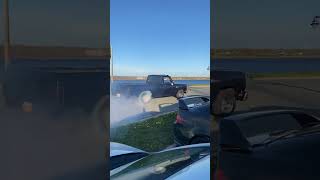 Dodge Ram D150 BURNOUT Awesome Sounding 318 moparornocar dodgeram burnout exhaustsound [upl. by Green]