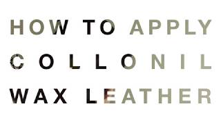 How to Apply Collonil Classic Wax Leather [upl. by Saberhagen]