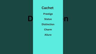 Cachet englishlanguage synonyms englishvocabulary [upl. by Abla]