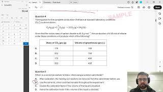 2024 VCE Chemistry Sample Exam Attempt [upl. by Eened442]